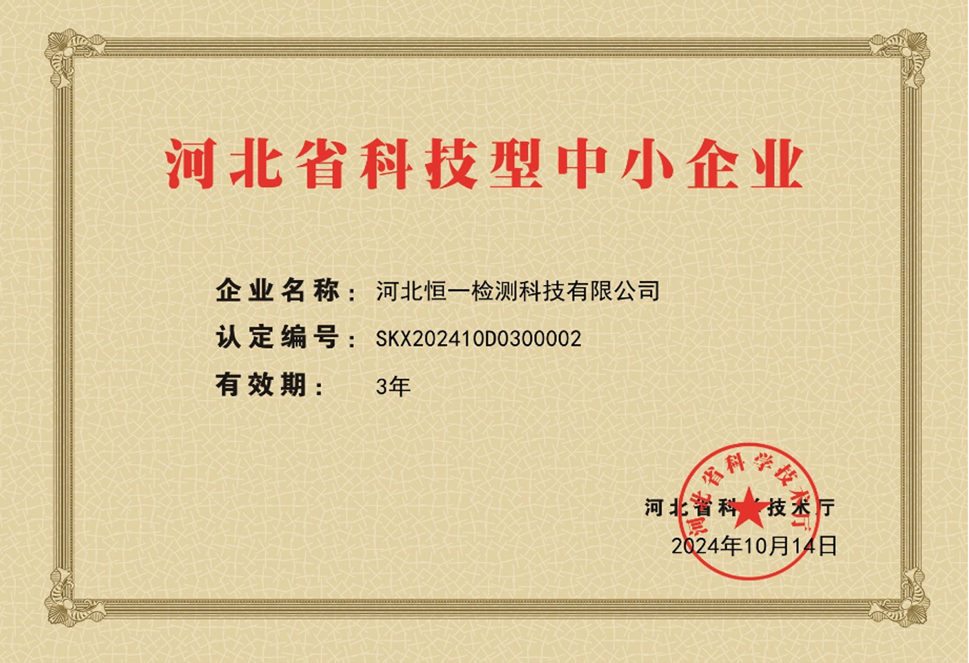 国家级科技型中小企业